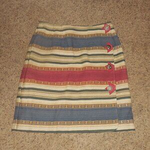 Vintage Longhorn Tapestry Western Skirt Concho M